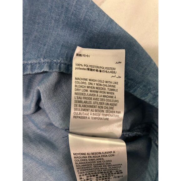 Style & Co Women's Embroidered Peasant Top Size 1X Blue Boho Tassel Tie Pullover - Picture 8 of 12